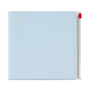 2026年3月始まり手帳 週間ブロック スクエア クリアスライドジッパー ブルー