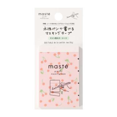 水性ペンで書けるマスキングテープ ミシン目入りシート フルーツA