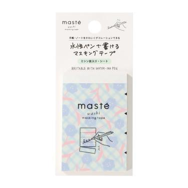 水性ペンで書けるマスキングテープ ミシン目入りシート フラワーA