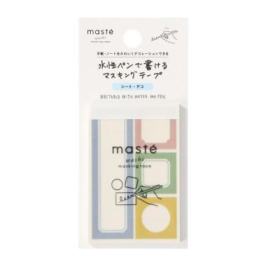 水性ペンで書けるマスキングテープ シート シンプルフレーム