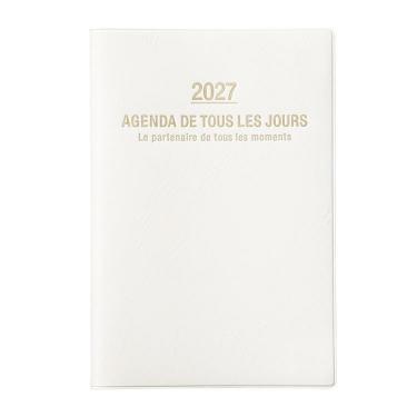 2026年10月始まり手帳 週間バーチカル B6 グラン・ド・パリ ホワイト
