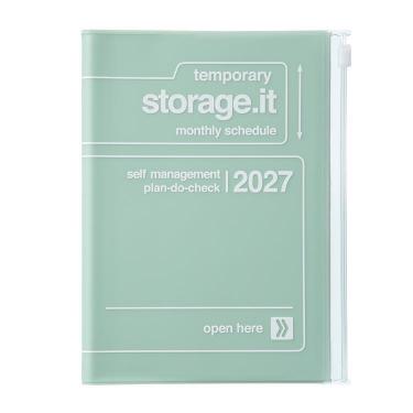 2026年12月始まり手帳 月間 B6 ストレージイット ミント