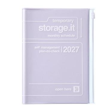 2026年12月始まり手帳 月間 B6 ストレージイット パープル