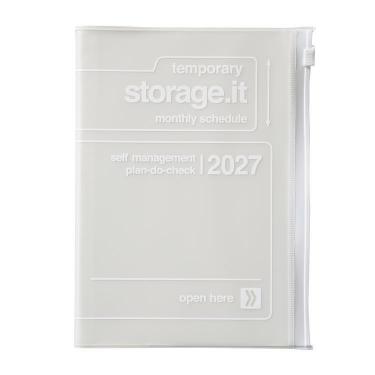 2026年12月始まり手帳 月間 B6 ストレージイット ホワイト