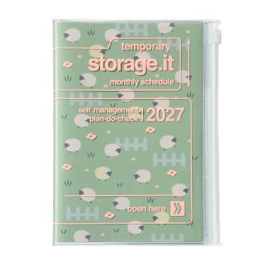 2026年12月始まり手帳 月間 B6 ストレージイット 干支 ミント