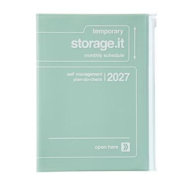 2026年12月始まり手帳 月間 A5 ストレージイット ミント