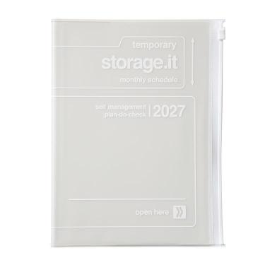 2026年12月始まり手帳 月間 A5 ストレージイット ホワイト