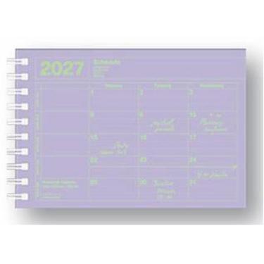 2027年1月始まり 月間 ノートブックカレンダー XS パープル