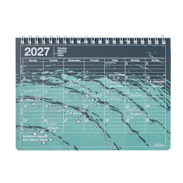 2027年1月始まり 月間 ノートブックカレンダー S 5dock ミント