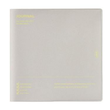 手帳カバー PVCシンプルカバー スクエア funlog グレー