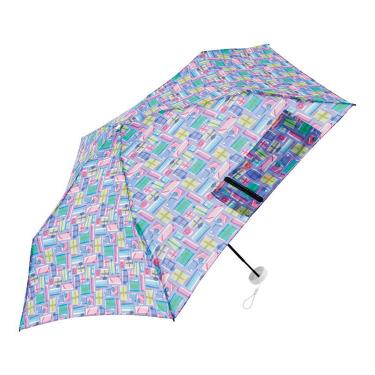 折りたたみ傘 6段ミニ ハッピー ライラック