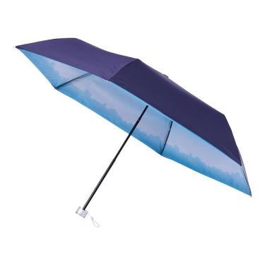 ハニカム断熱パラソル 折りたたみ傘 晴雨兼用 サンライズ ディープブルー