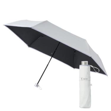 折りたたみ傘 晴雨兼用 遮光 遮熱 撥水 REIKYAKUパラソル 54cm ライトグレー