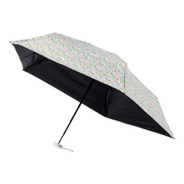 折りたたみ傘 晴雨兼用 ミラクルテックプロテクション カラフルドット ライトイエロー