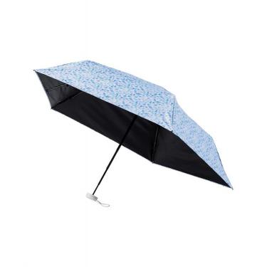 折りたたみ傘 晴雨兼用 ミラクルテックプロテクション カラフルドット ペールスカイ