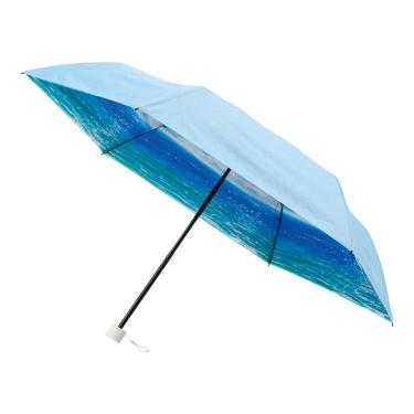 折りたたみ傘 ハニカム断熱パラソル オーシャン ペールスカイ