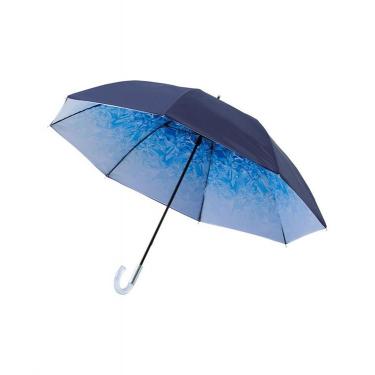 長傘 ハニカム断熱パラソル クリスタル ネイビーブルー