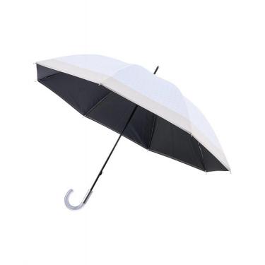 長傘 ハニカム断熱パラソル ボーダー ベージュ