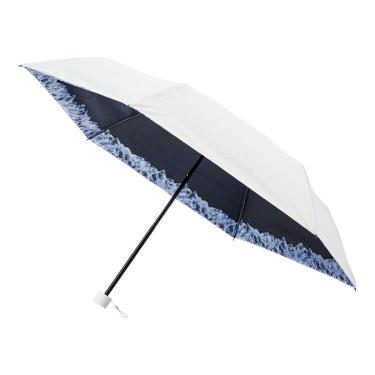 折りたたみ傘 ハニカム断熱パラソル 55cm サークル ホワイト