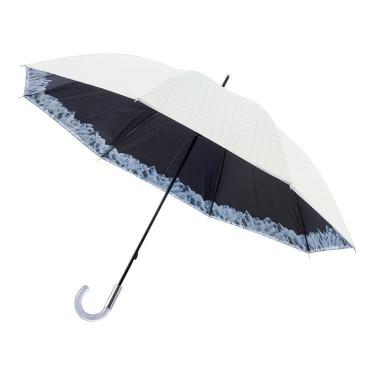 長傘 ハニカム断熱パラソル サークル ホワイト