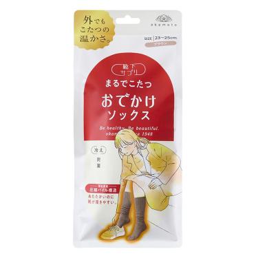 靴下サプリ まるでこたつ おでかけソックス ブラウン