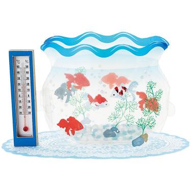 サマーカード 温度計付き金魚鉢
