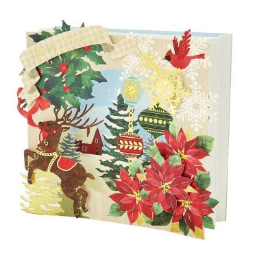 クリスマスポップアップカード レーザーコラージュボックス