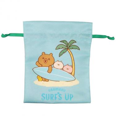 トラベル巾着　アロハ　うさまる　ＳＵＲＦ’Ｓ　ＵＰ