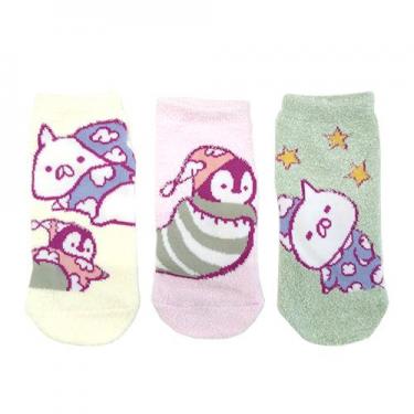 モコモコソックス 3Pセット ねこぺん日和 パジャマ
