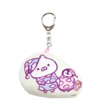 クッションキーホルダー　ねこぺん日和　パジャマ