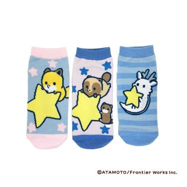 ３Ｐソックス　トゥインクリングスター　星　タヌキとキツネ