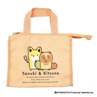 ランチバッグ タヌキとキツネ いただきます