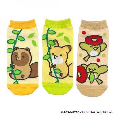 3Pセットソックス アスレチック タヌキとキツネ