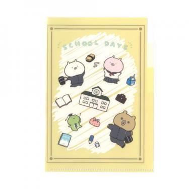 3ポケットクリアファイル うさまるスクールデイズ 集合
