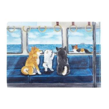 3Pクリアファイル A5 村田夏佳 しばいぬの休日 おでかけ【ロフト限定】