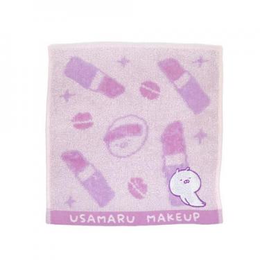 ジャガードハンドタオル うさまるメイクアップ ピンク
