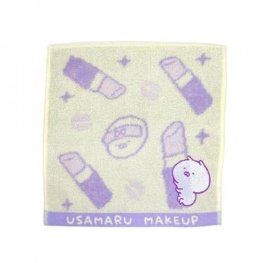 ジャガードハンドタオル うさまるメイクアップ イエロー