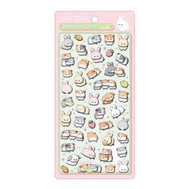 ボンボンドロップシール アニマル モルモット&ウサギ