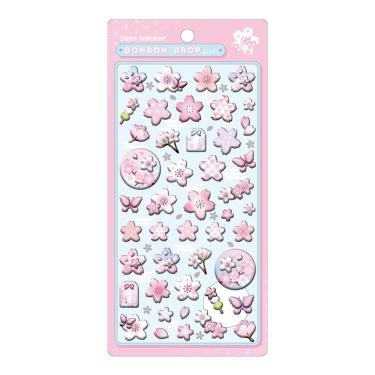 ボンボンドロップシール 和柄 桜紋様