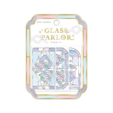 グラスパーラーステッカー 和柄  紫陽花