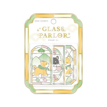 グラスパーラーステッカー 和柄  柴犬