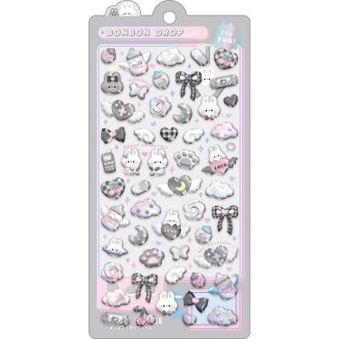 ボンボンドロップシール しろくろボンボン