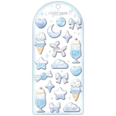 クリアジェムステッカー ブルー