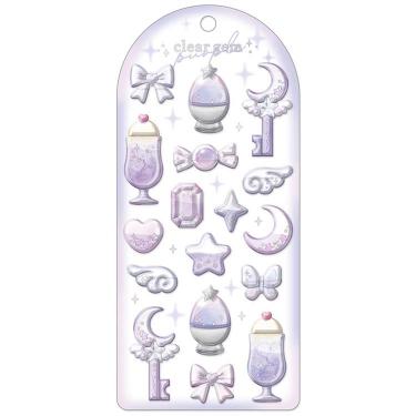 クリアジェムステッカー パープル