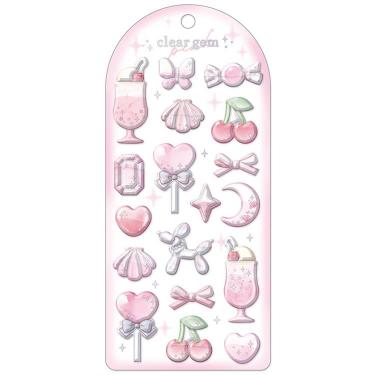 クリアジェムステッカー ピンク