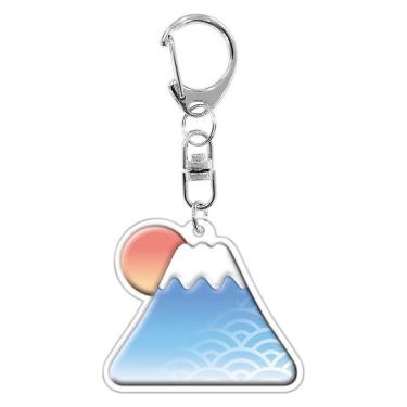 ボンボンドロップキーチャーム 和柄 富士山
