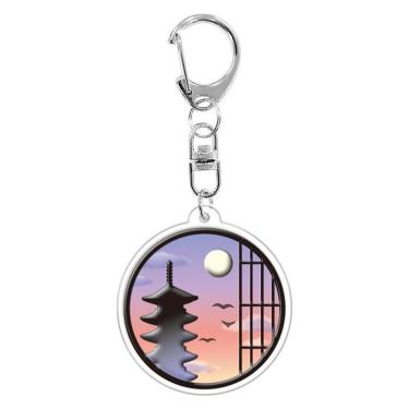 ボンボンドロップキーチャーム 和柄 五重塔