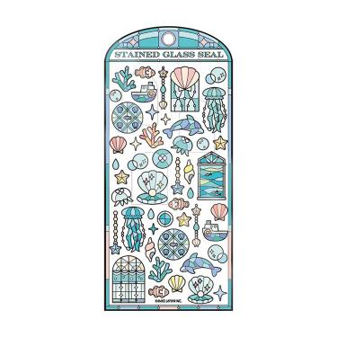 ステンドグラスシール サザナミグラス