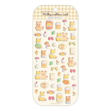 ミルキーメロウシール たぬきときつねのらんでぶー