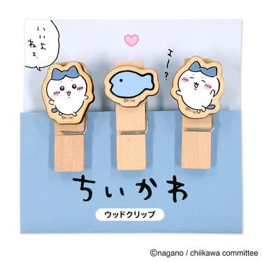 ちいかわウッドクリップ ハチワレ